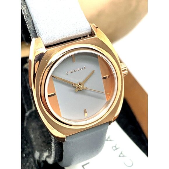 Caravelle by Bulova Women's Watch 44L263 Quartz Rose Gold Gray Leather B… - Picture 12 of 13